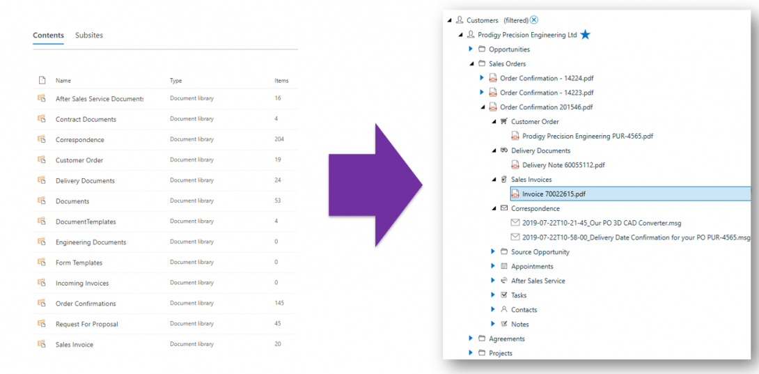 Screenshot d.velop documents for M365