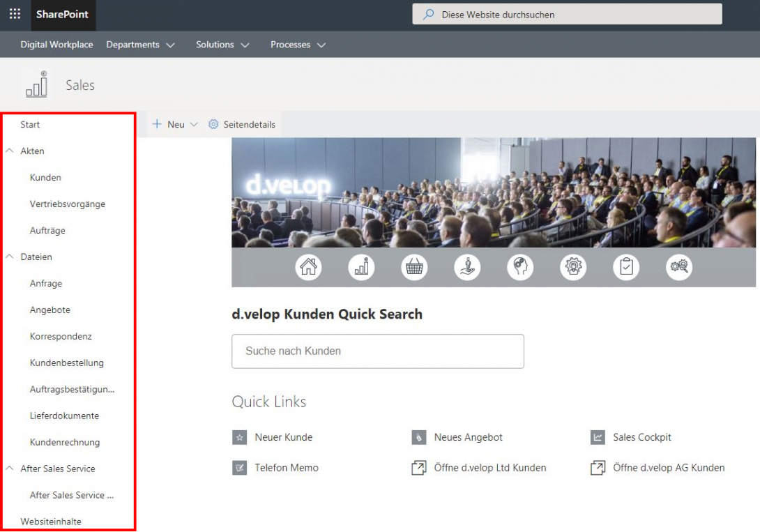 Screenshot d.velop documents for M365
