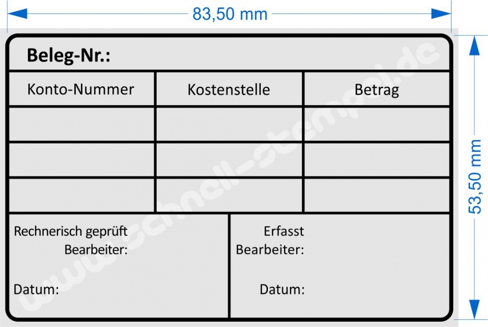 Kontierungsstempel Vorlage schnell-stempel.de