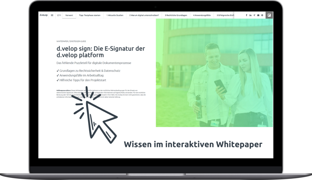 Screenshots d.velop sign Einsteigerguide