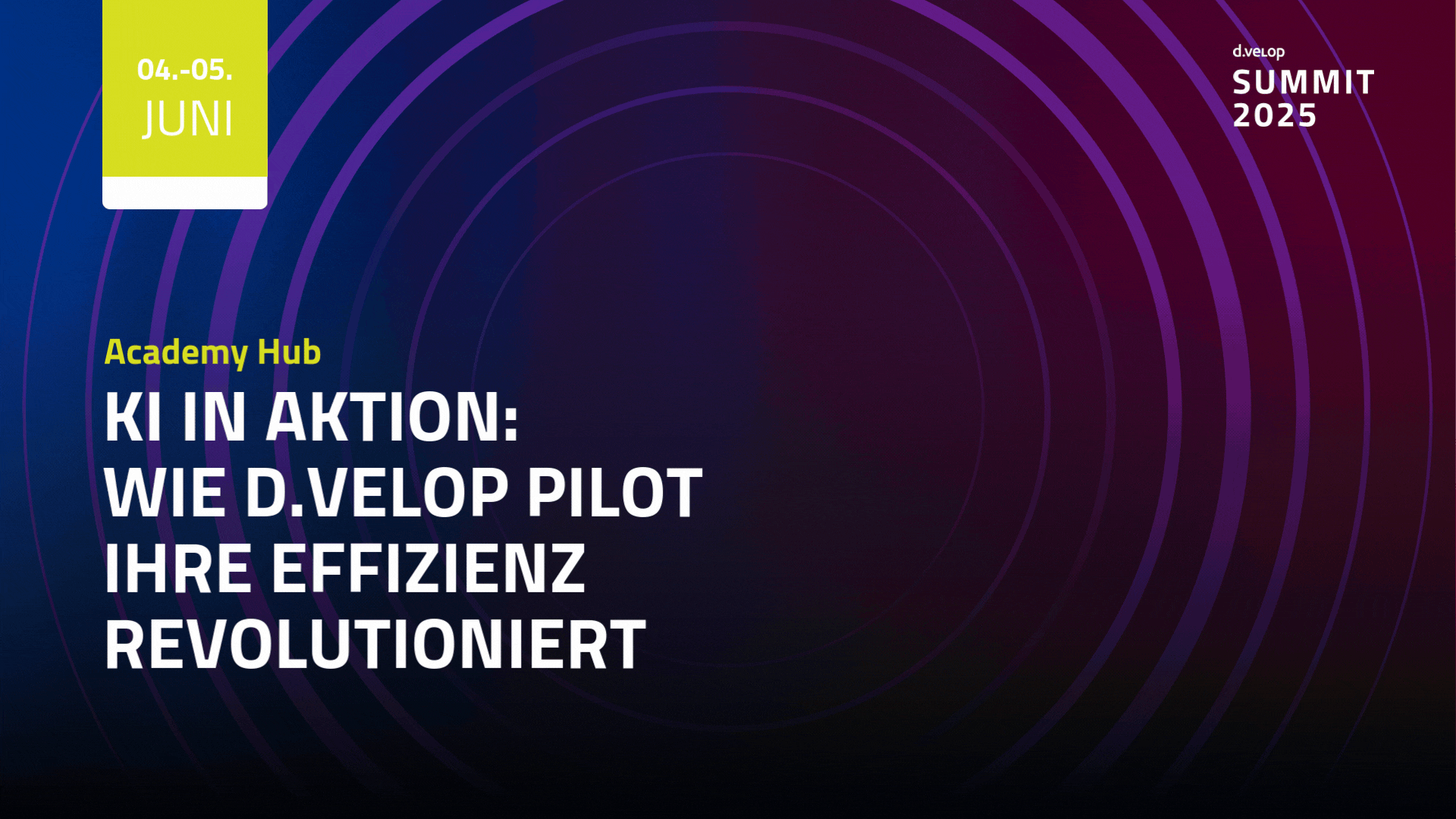 Die Grafik zeigt einen Vortrag beim academy hub