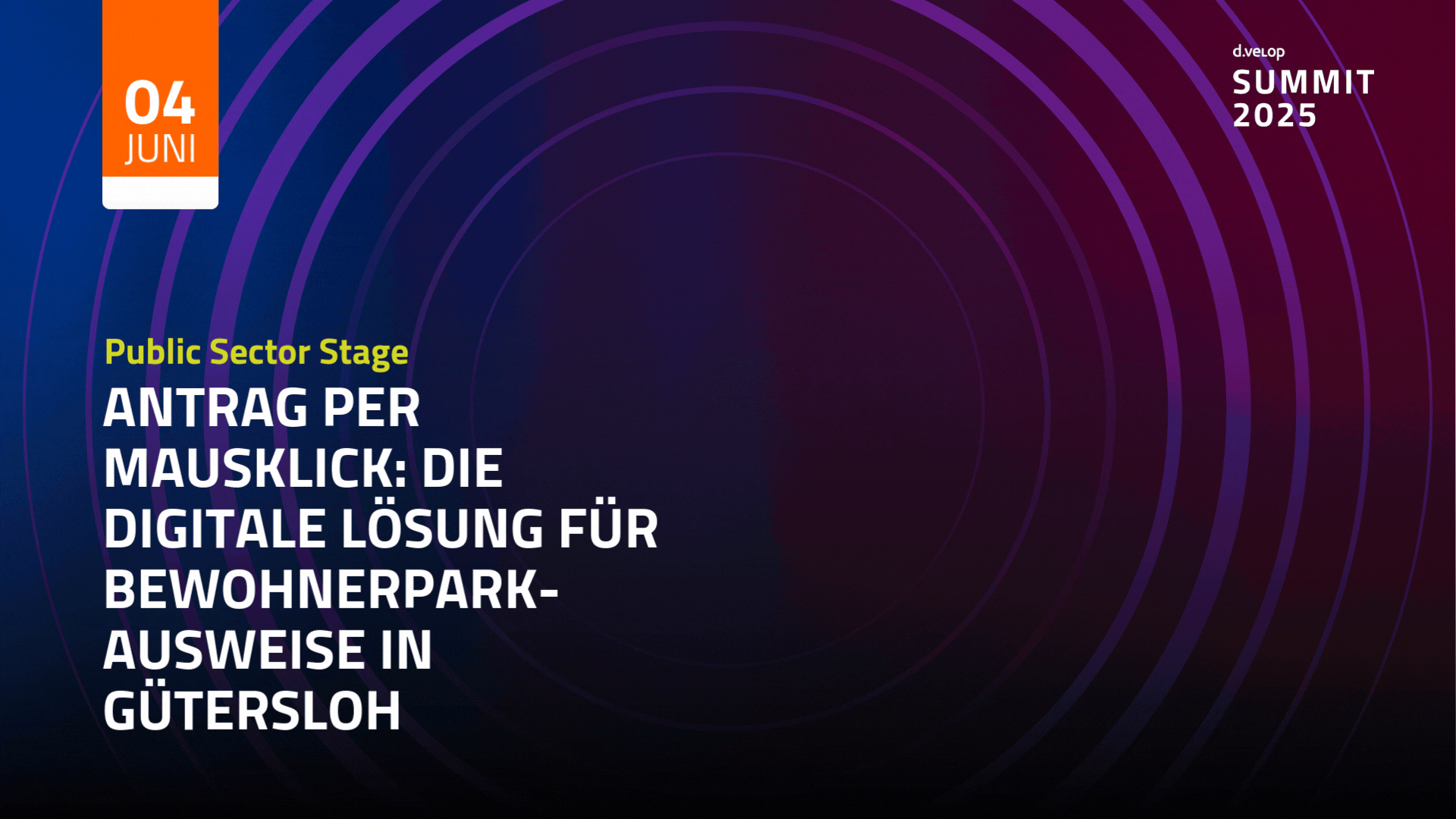 Die Grafik zeigt eine Keynote der pubic sector stage